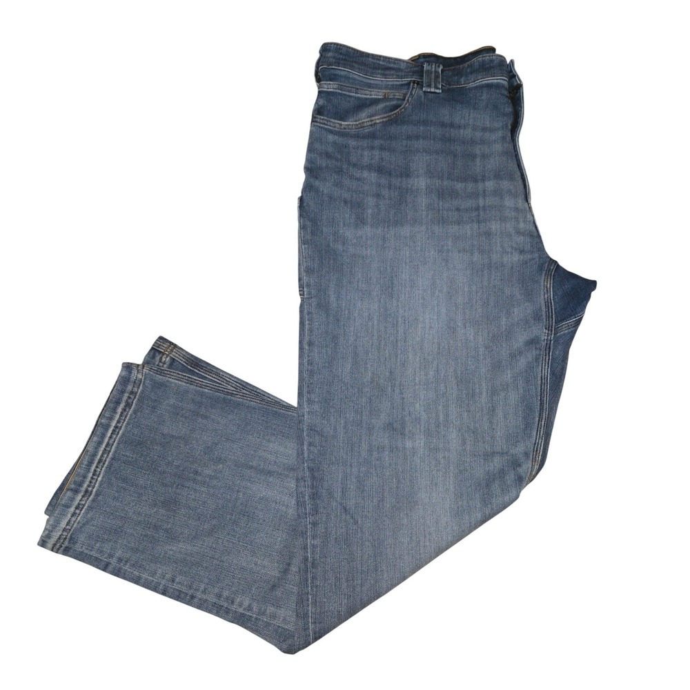 Duluth Trading Co Ballroom Double Flex Jeans Mens 42x32 Blue Relaxed Fit 36336